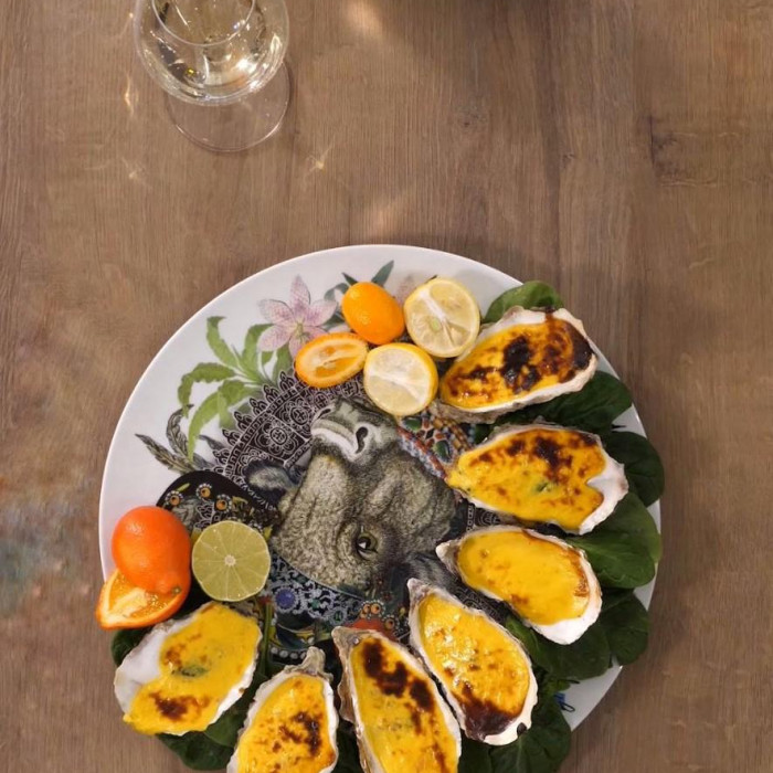Le Pied dans le Plat Huîtres au sabayon