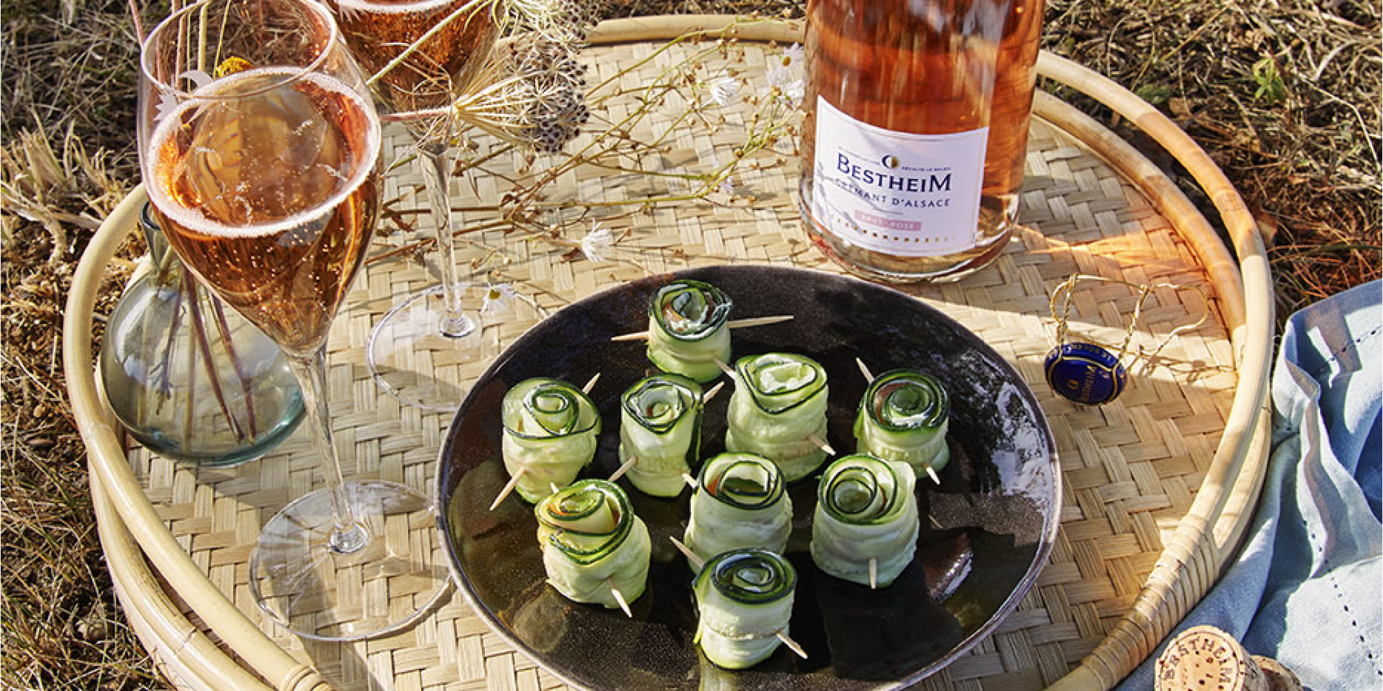Roulés Courgettes et Truite fumée