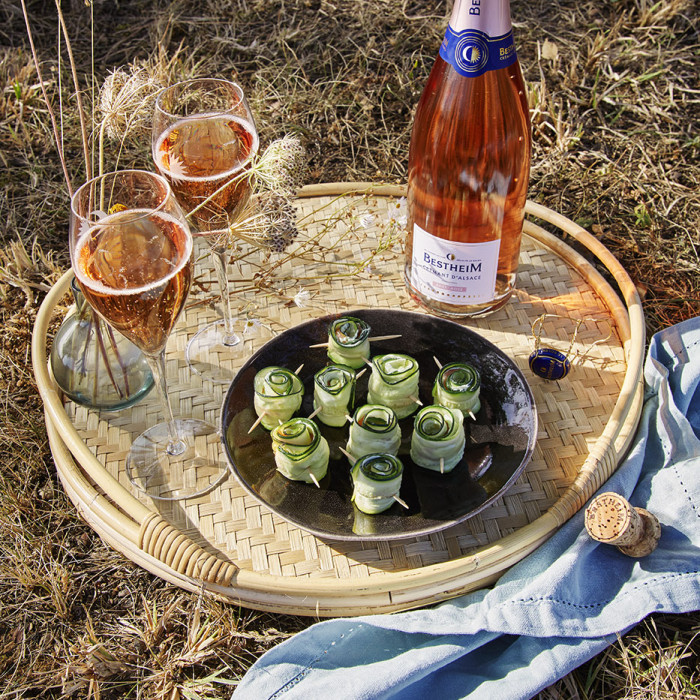 Roulés Courgettes et Truite fumée