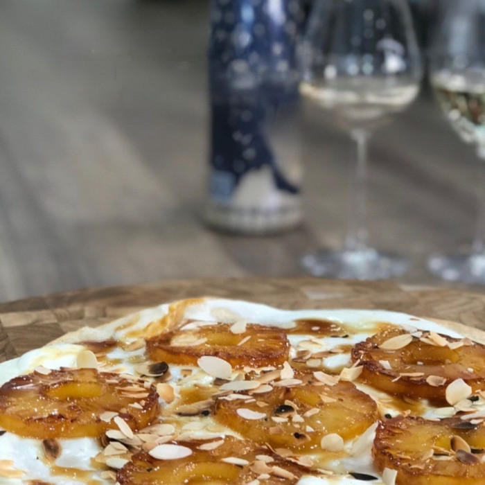 Tarte flambée sucrée