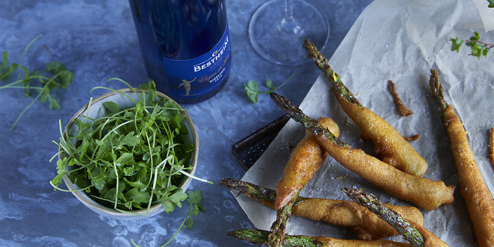 riesling RDL x asperges en tempura